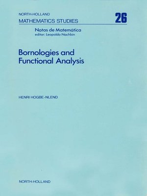 cover image of Bornologies and Functional Analysis